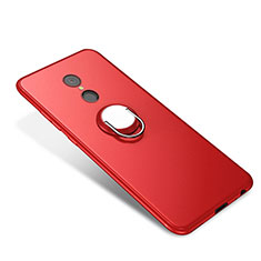 Ultra-thin Silicone Gel Soft Case Cover with Finger Ring Stand for Xiaomi Redmi 5 Red