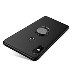 Ultra-thin Silicone Gel Soft Case Cover with Finger Ring Stand for Xiaomi Redmi Note 5 AI Dual Camera Black