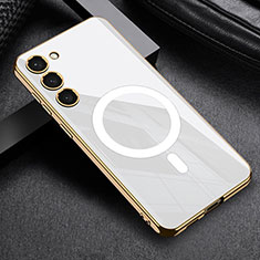 Ultra-thin Silicone Gel Soft Case Cover with Mag-Safe Magnetic AC1 for Samsung Galaxy S21 5G White