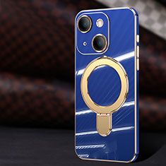 Ultra-thin Silicone Gel Soft Case Cover with Mag-Safe Magnetic C01 for Apple iPhone 14 Plus Blue