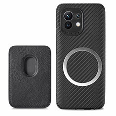 Ultra-thin Silicone Gel Soft Case Cover with Magnetic A05 for Xiaomi Mi 11 5G Black