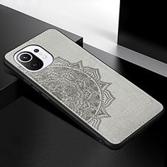 Ultra-thin Silicone Gel Soft Case Cover with Magnetic A08 for Xiaomi Mi 11 5G Gray