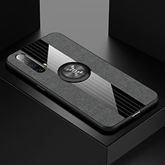 Ultra-thin Silicone Gel Soft Case Cover with Magnetic Finger Ring Stand A01 for Realme X3 SuperZoom Gray