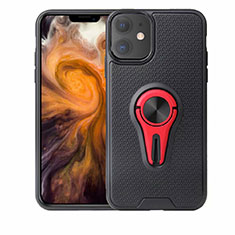 Ultra-thin Silicone Gel Soft Case Cover with Magnetic Finger Ring Stand A02 for Apple iPhone 11 Red