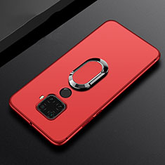 Ultra-thin Silicone Gel Soft Case Cover with Magnetic Finger Ring Stand A02 for Huawei Nova 5i Pro Red