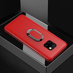 Ultra-thin Silicone Gel Soft Case Cover with Magnetic Finger Ring Stand for Huawei Mate 20 Pro Red