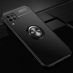 Ultra-thin Silicone Gel Soft Case Cover with Magnetic Finger Ring Stand for Huawei Nova 6 SE Black