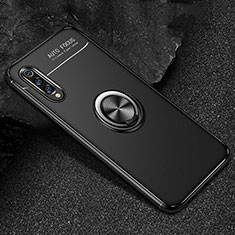 Ultra-thin Silicone Gel Soft Case Cover with Magnetic Finger Ring Stand for Xiaomi Mi 9 Pro 5G Black