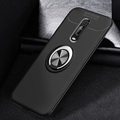 Ultra-thin Silicone Gel Soft Case Cover with Magnetic Finger Ring Stand for Xiaomi Mi 9T Pro Black