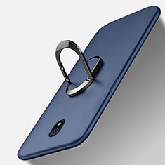 Ultra-thin Silicone Gel Soft Case Cover with Magnetic Finger Ring Stand for Xiaomi Redmi 8A Blue