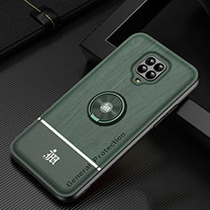 Ultra-thin Silicone Gel Soft Case Cover with Magnetic Finger Ring Stand JM1 for Xiaomi Poco M2 Pro Green
