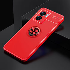 Ultra-thin Silicone Gel Soft Case Cover with Magnetic Finger Ring Stand JM2 for Realme Narzo 50 5G Red