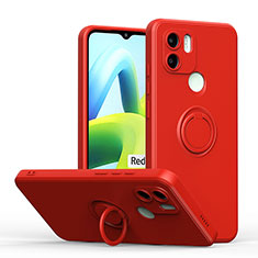 Ultra-thin Silicone Gel Soft Case Cover with Magnetic Finger Ring Stand QW1 for Xiaomi Redmi A1 Plus Red