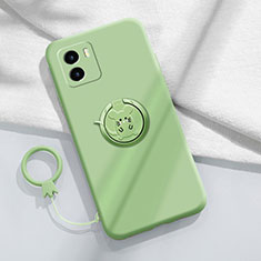Ultra-thin Silicone Gel Soft Case Cover with Magnetic Finger Ring Stand S01 for Vivo Y01 Green