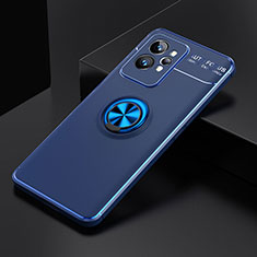 Ultra-thin Silicone Gel Soft Case Cover with Magnetic Finger Ring Stand SD1 for Realme GT2 Pro 5G Blue