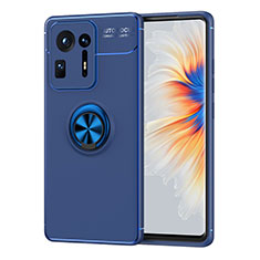 Ultra-thin Silicone Gel Soft Case Cover with Magnetic Finger Ring Stand SD1 for Xiaomi Mi Mix 4 5G Blue