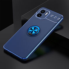 Ultra-thin Silicone Gel Soft Case Cover with Magnetic Finger Ring Stand SD1 for Xiaomi Redmi A1 Blue