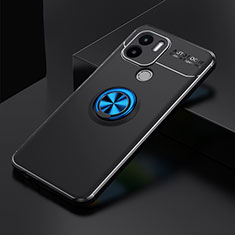 Ultra-thin Silicone Gel Soft Case Cover with Magnetic Finger Ring Stand SD1 for Xiaomi Redmi A1 Plus Blue and Black