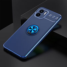 Ultra-thin Silicone Gel Soft Case Cover with Magnetic Finger Ring Stand SD1 for Xiaomi Redmi A2 Blue