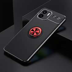 Ultra-thin Silicone Gel Soft Case Cover with Magnetic Finger Ring Stand SD1 for Xiaomi Redmi A2 Red and Black