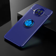 Ultra-thin Silicone Gel Soft Case Cover with Magnetic Finger Ring Stand SD2 for Xiaomi Mi 10T Lite 5G Blue