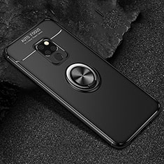 Ultra-thin Silicone Gel Soft Case Cover with Magnetic Finger Ring Stand T01 for Huawei Mate 20 X 5G Black
