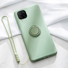 Ultra-thin Silicone Gel Soft Case Cover with Magnetic Finger Ring Stand T01 for Huawei Nova 6 SE Green