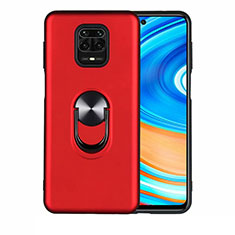 Ultra-thin Silicone Gel Soft Case Cover with Magnetic Finger Ring Stand T01 for Xiaomi Poco M2 Pro Red