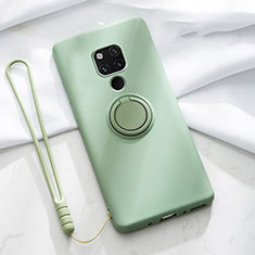 Ultra-thin Silicone Gel Soft Case Cover with Magnetic Finger Ring Stand T03 for Huawei Mate 20 X 5G Green