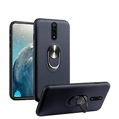 Ultra-thin Silicone Gel Soft Case Cover with Magnetic Finger Ring Stand T08 for Xiaomi Redmi K20 Pro Blue