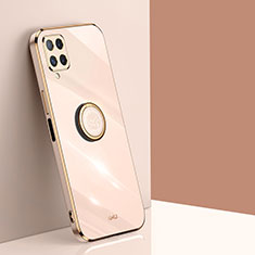 Ultra-thin Silicone Gel Soft Case Cover with Magnetic Finger Ring Stand XL1 for Samsung Galaxy M12 Gold