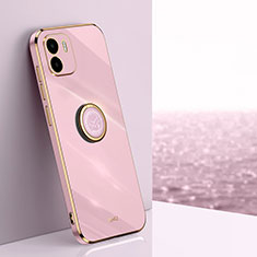 Ultra-thin Silicone Gel Soft Case Cover with Magnetic Finger Ring Stand XL1 for Xiaomi Redmi A2 Pink