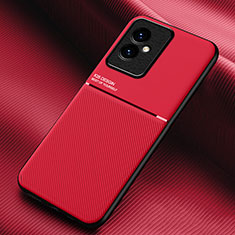 Ultra-thin Silicone Gel Soft Case Cover with Magnetic for Huawei Honor 100 5G Red
