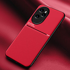 Ultra-thin Silicone Gel Soft Case Cover with Magnetic for Huawei Honor 100 Pro 5G Red