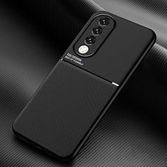 Ultra-thin Silicone Gel Soft Case Cover with Magnetic for Huawei Honor 90 Pro 5G Black