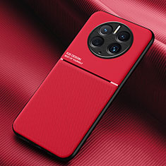 Ultra-thin Silicone Gel Soft Case Cover with Magnetic for Huawei Mate 50 Pro Red