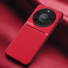 Ultra-thin Silicone Gel Soft Case Cover with Magnetic for Huawei Mate 60 Pro+ Plus Red