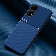 Ultra-thin Silicone Gel Soft Case Cover with Magnetic for Huawei P50 Pro Blue