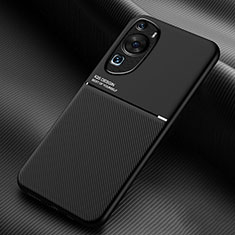 Ultra-thin Silicone Gel Soft Case Cover with Magnetic for Huawei P60 Art Black