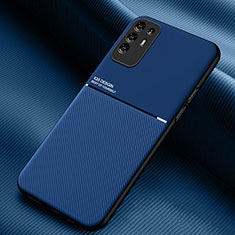 Ultra-thin Silicone Gel Soft Case Cover with Magnetic for Oppo F19 Pro+ Plus 5G Blue
