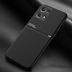 Ultra-thin Silicone Gel Soft Case Cover with Magnetic for Oppo F21 Pro 4G Black