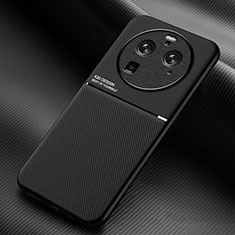 Ultra-thin Silicone Gel Soft Case Cover with Magnetic for Oppo Find X6 Pro 5G Black
