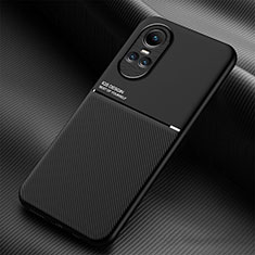 Ultra-thin Silicone Gel Soft Case Cover with Magnetic for Oppo Reno10 5G Black