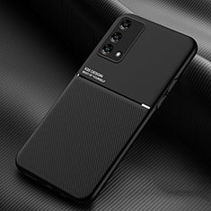 Ultra-thin Silicone Gel Soft Case Cover with Magnetic for Oppo Reno6 Lite Black