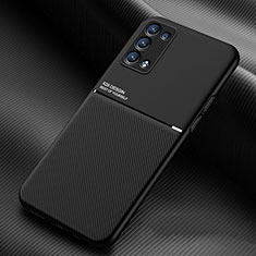 Ultra-thin Silicone Gel Soft Case Cover with Magnetic for Oppo Reno6 Pro 5G Black