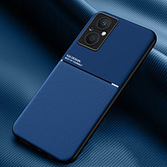 Ultra-thin Silicone Gel Soft Case Cover with Magnetic for Oppo Reno8 Lite 5G Blue