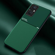 Ultra-thin Silicone Gel Soft Case Cover with Magnetic for Oppo Reno8 Lite 5G Green