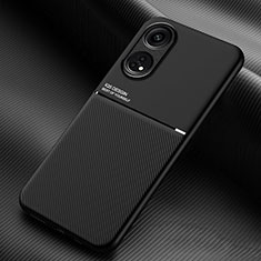 Ultra-thin Silicone Gel Soft Case Cover with Magnetic for Oppo Reno8 T 4G Black