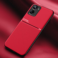 Ultra-thin Silicone Gel Soft Case Cover with Magnetic for Realme 10 Pro 5G Red