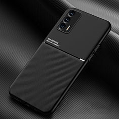 Ultra-thin Silicone Gel Soft Case Cover with Magnetic for Realme Q3 Pro 5G Black